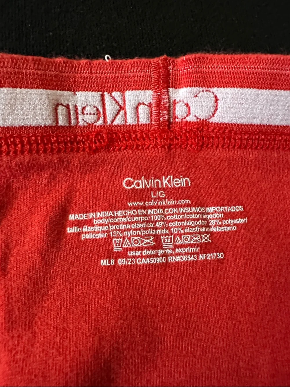 Calvin Klein Red Logo Waist Bikini Briefs - Picture 4 of 4